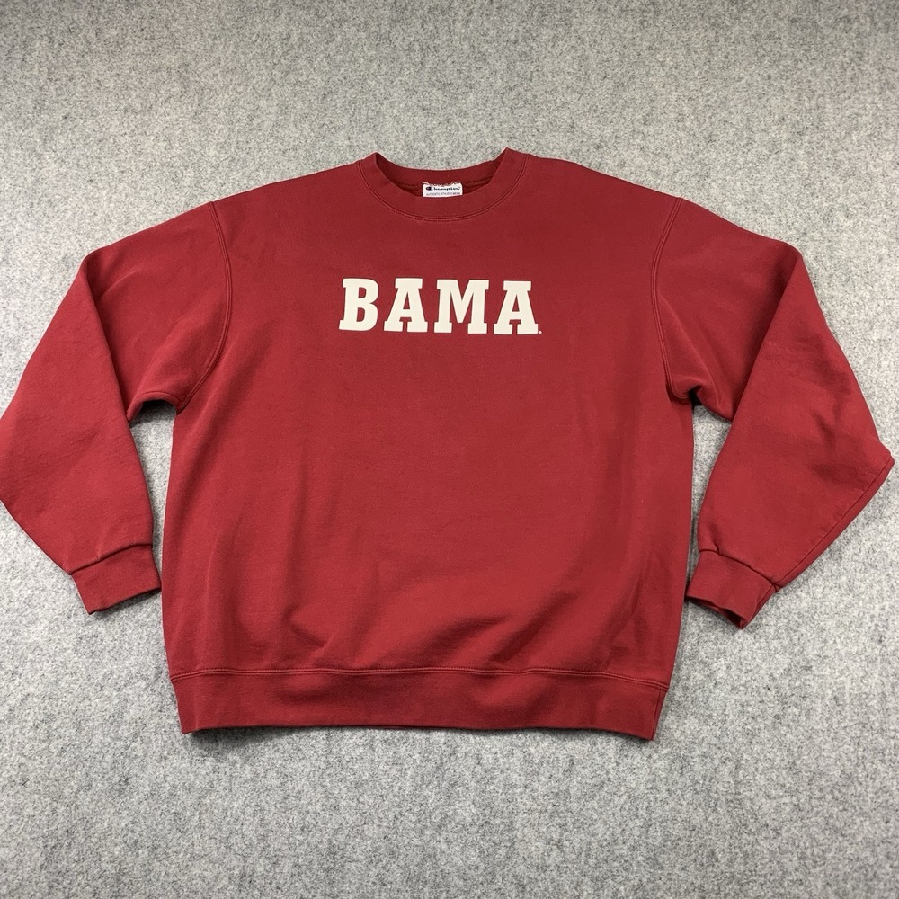 Champion Alabama Crimson Tide Bama Sweatshirt Mens XL Maroon Red Pullover CS1220